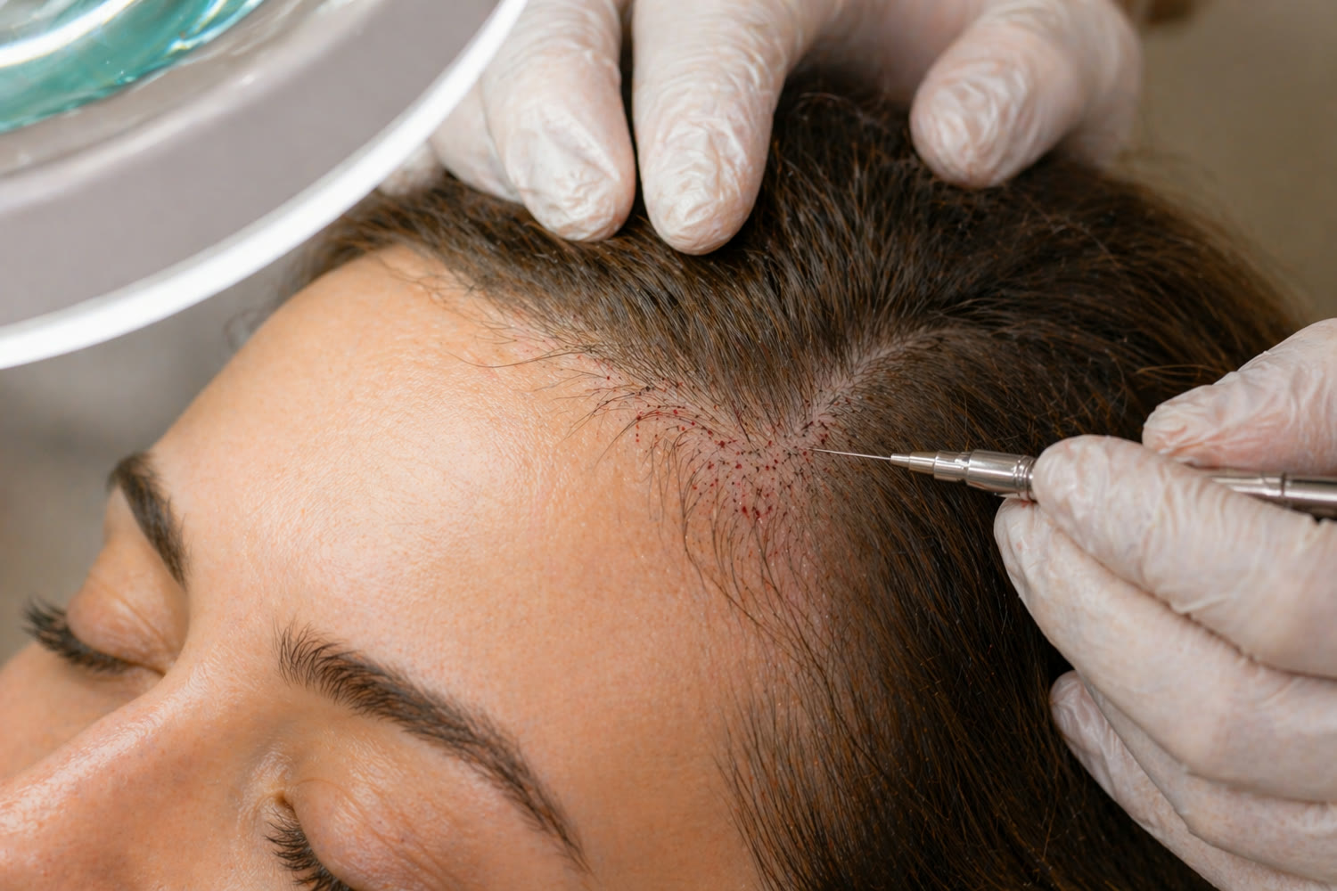 Micro-injections sur le cuir chevelu